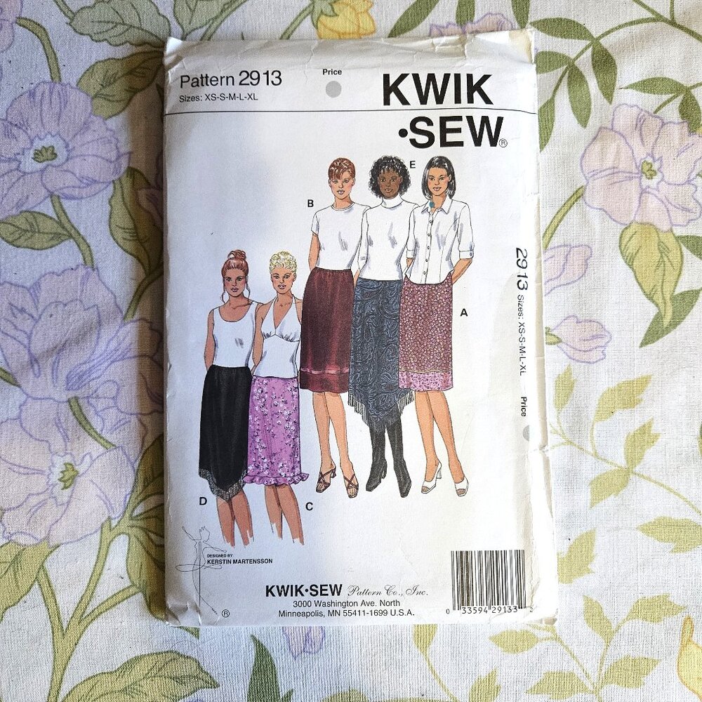 Vintage 2000 Sewing Pattern UNCUT Kwik Sew Size XS-S-M-L-XL